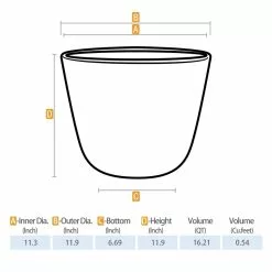 Allen + Roth 11.3In Reactive Planter Auburn -Allen + Roth Shop 1062821 48935227