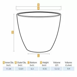 Allen + Roth 11.5In Faux Concrete Planter Grey 11 Allen + Roth 11.5In Faux Concrete Planter Grey -Allen + Roth Shop 1062827 47633308