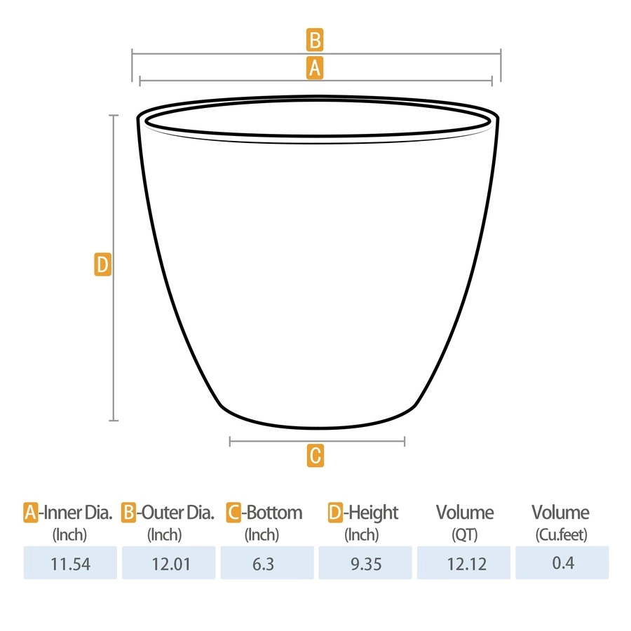 Allen + Roth 11.5In Faux Concrete Planter Grey 3 Allen + Roth 11.5In Faux Concrete Planter Grey - Image 3