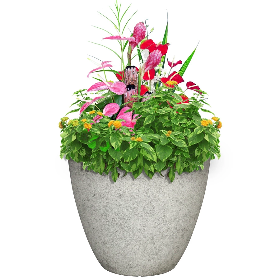 Allen + Roth 11.5In Faux Concrete Planter Grey 8 Allen + Roth 11.5In Faux Concrete Planter Grey - Image 8