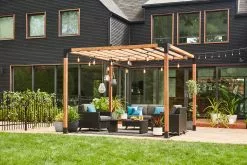 Allen + Roth 11.4In Roman Ribbed Planter Matte Finish Lava Smoke -Allen + Roth Shop 1062830 AlternateImage3