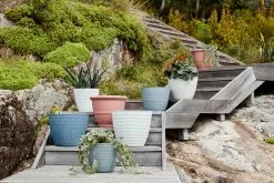 Allen + Roth 11.4In Roman Ribbed Planter Matte Finish Lava Smoke -Allen + Roth Shop 1062830 AlternateImage4