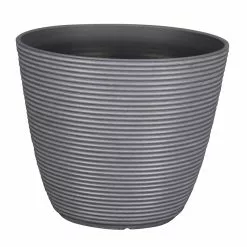 Allen + Roth 14.3In Roman Ribbed Planter Matte Finish Lava Smoke 7 Allen + Roth 14.3In Roman Ribbed Planter Matte Finish Lava Smoke -Allen + Roth Shop 1062831 44143035 001