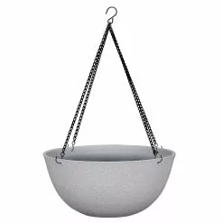 Allen + Roth 13.3In Speckled Hanging Basket White