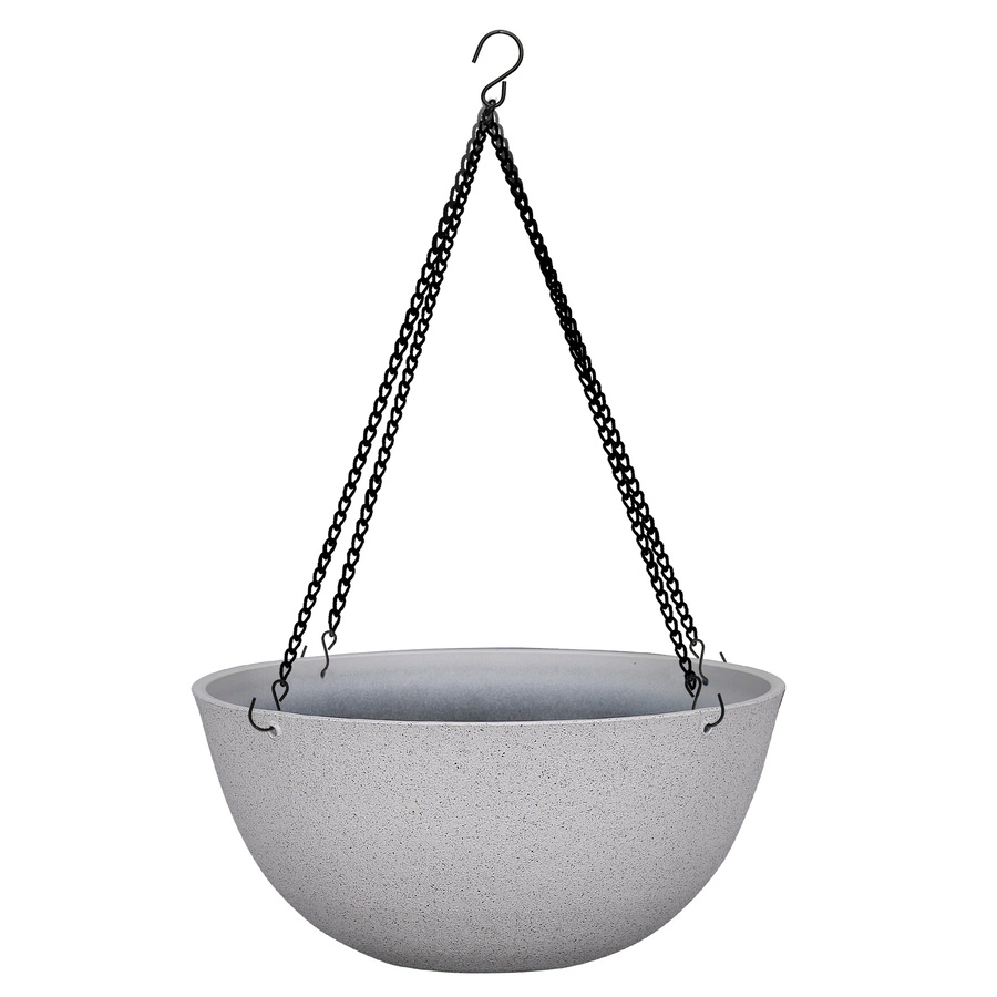 Allen + Roth 13.3In Speckled Hanging Basket White 1 Allen + Roth 13.3In Speckled Hanging Basket White