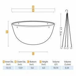 Allen + Roth 13.3In Speckled Hanging Basket White 15 Allen + Roth 13.3In Speckled Hanging Basket White -Allen + Roth Shop 1062834 48935226