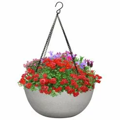 Allen + Roth 13.3In Speckled Hanging Basket White 17 Allen + Roth 13.3In Speckled Hanging Basket White -Allen + Roth Shop 1062834 48935249