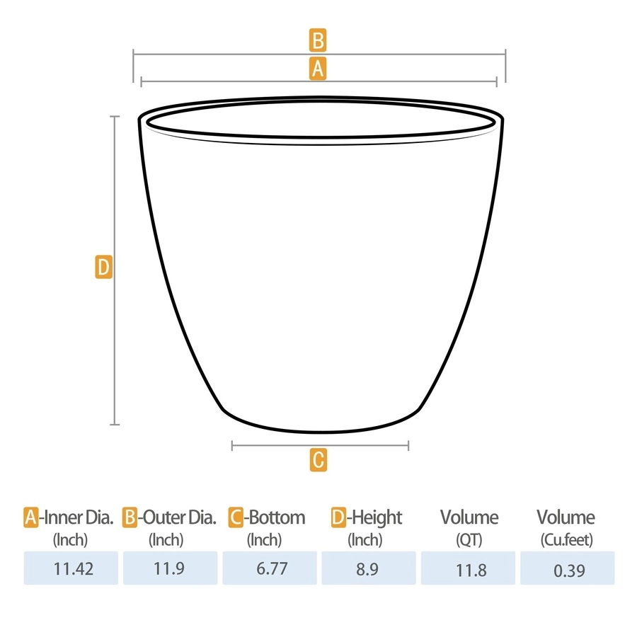 Allen + Roth 11.3In Lapidus Planter Twill 2 Allen + Roth 11.3In Lapidus Planter Twill - Image 2