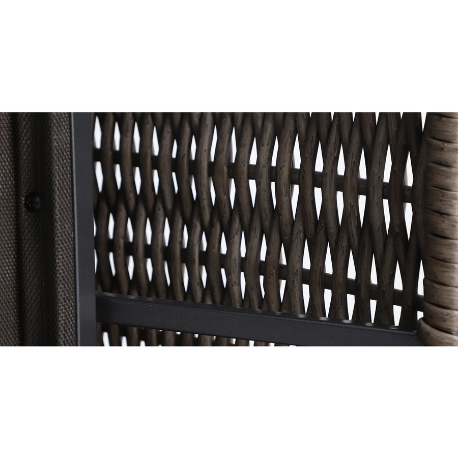 Allen + Roth Maitland Brown Wicker Stationary Conversation Chair With Beige Olefin Cushion 5 Allen + Roth Maitland Brown Wicker Stationary Conversation Chair With Beige Olefin Cushion - Image 5