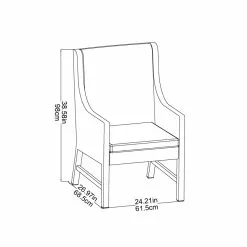 Allen + Roth Riverchase Captain Chair Set - Set Of 2 - Brown -Allen + Roth Shop 1099841 49278354