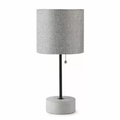 Allen + Roth 16.5" Concrete Bronze Table Lamp With Shade -Allen + Roth Shop 1233125 47705039 001