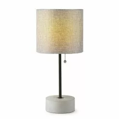 Allen + Roth 16.5" Concrete Bronze Table Lamp With Shade -Allen + Roth Shop 1233125 47705041