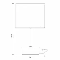 Allen + Roth 16.5" Concrete Bronze Table Lamp With Shade -Allen + Roth Shop 1233125 49102720