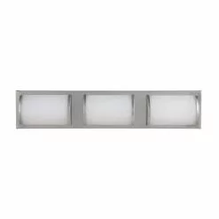 Allen + Roth Kinsley 3-Light Brushed Nickel Modern And Contemporary LED Vanity Light -Allen + Roth Shop 1362612 15447434 001