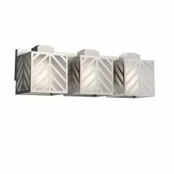 Allen + Roth 20-in W 3-Light Brushed Nickel Vanity Light With Frosted Glass -Allen + Roth Shop 2417811 15081834 001