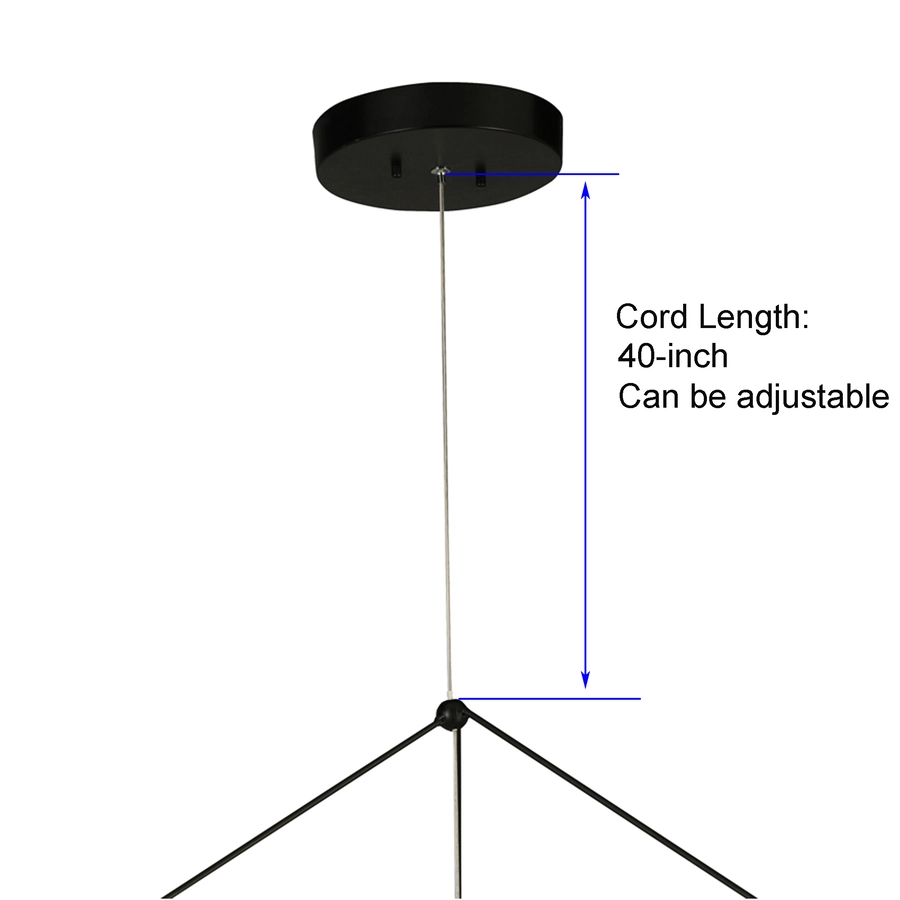 Allen + Roth 1-Light Matte Black And Brass Pendant Light 5 Allen + Roth 1-Light Matte Black And Brass Pendant Light - Image 5