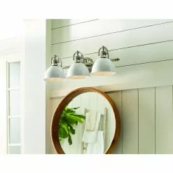 Allen + Roth 24.5-in 3-Light Polished Nickel Vanity Wall Sconce -Allen + Roth Shop 2417815 16590819