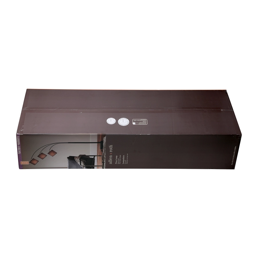 Allen + Roth 39in W Floor Lamp With Black Fabric Shade 4 Allen + Roth 39in W Floor Lamp With Black Fabric Shade - Image 4