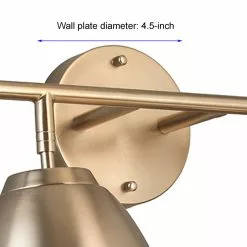 Allen + Roth 32-1/4-inW 4-Light Gold Vanity With Metal Shade -Allen + Roth Shop 2417820 44124027