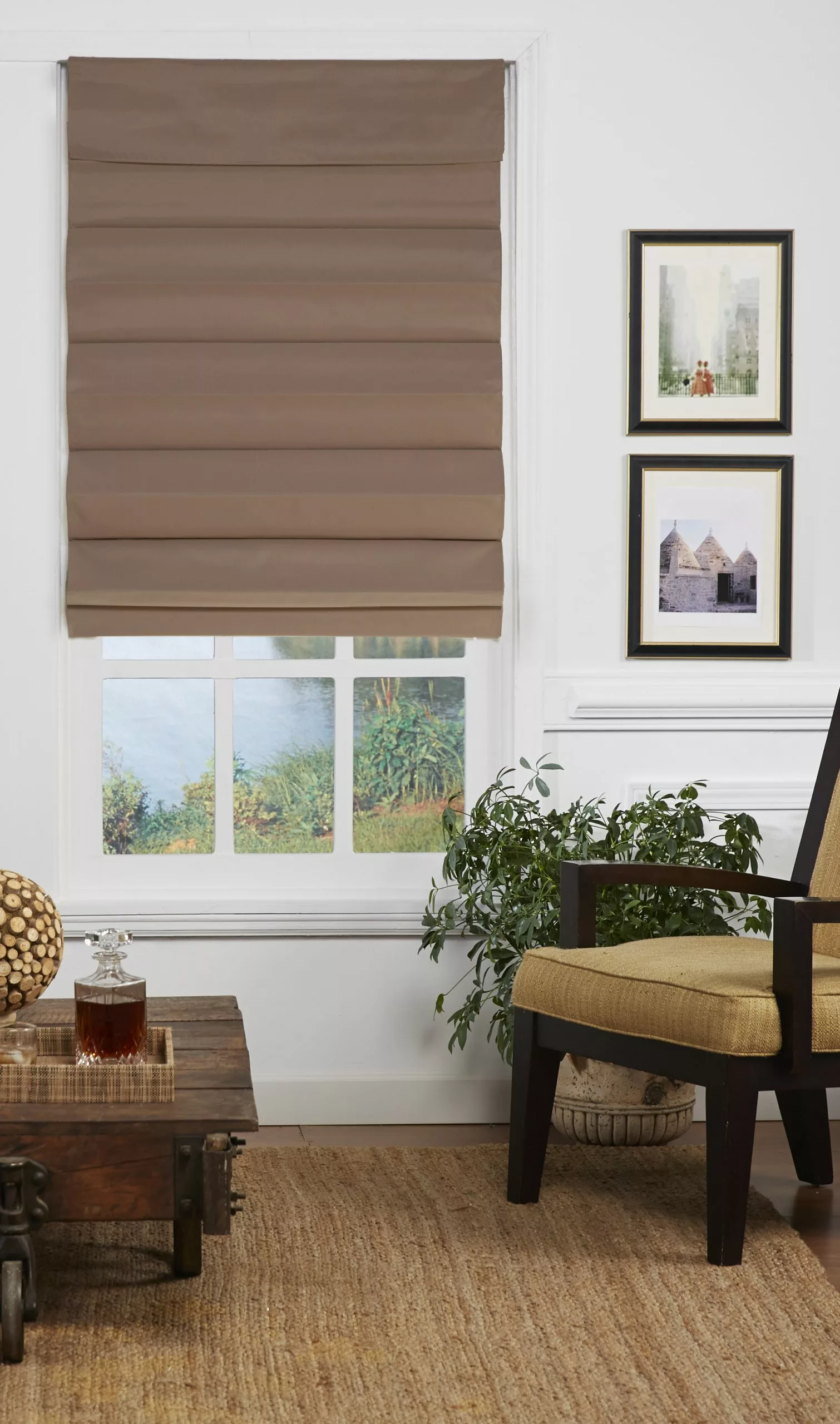 "allen + Roth Blackout Roman Shade - 29"" X 72"" - Desert Tan" 3 "allen + Roth Blackout Roman Shade - 29"" X 72"" - Desert Tan" - Image 3
