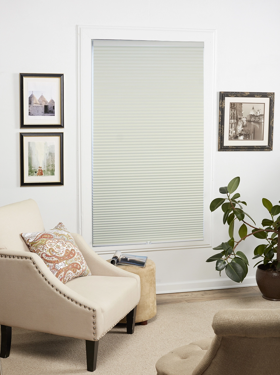 "allen + Roth Blackout Cellular Shade- 23"" X 48"" - Polyester - Cream/White" 1 "allen + Roth Blackout Cellular Shade- 23"" X 48"" - Polyester - Cream/White"