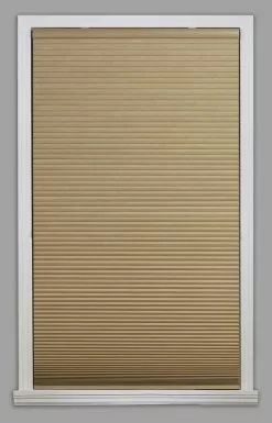 "allen + Roth Blackout Cellular Shade- 42.5"" X 64""- Polyester- Khaki/White" -Allen + Roth Shop 330630478 MainImage 001