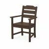 Allen + Roth Oakport Mahogany Plastic Dining Arm Chair