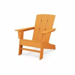 Allen + Roth Oakport Tangerine Plastic Adirondack Chair