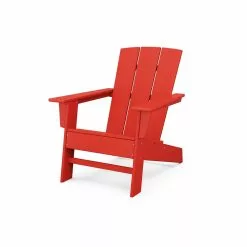 Allen + Roth Oakport Sunset-Red Plastic Adirondack Chair