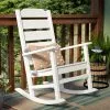 Allen + Roth Oakport White Plastic Rocking Chair