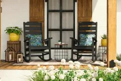 Allen + Roth Oakport Black Plastic Rocking Chair -Allen + Roth Shop 330950420 AlternateImage7