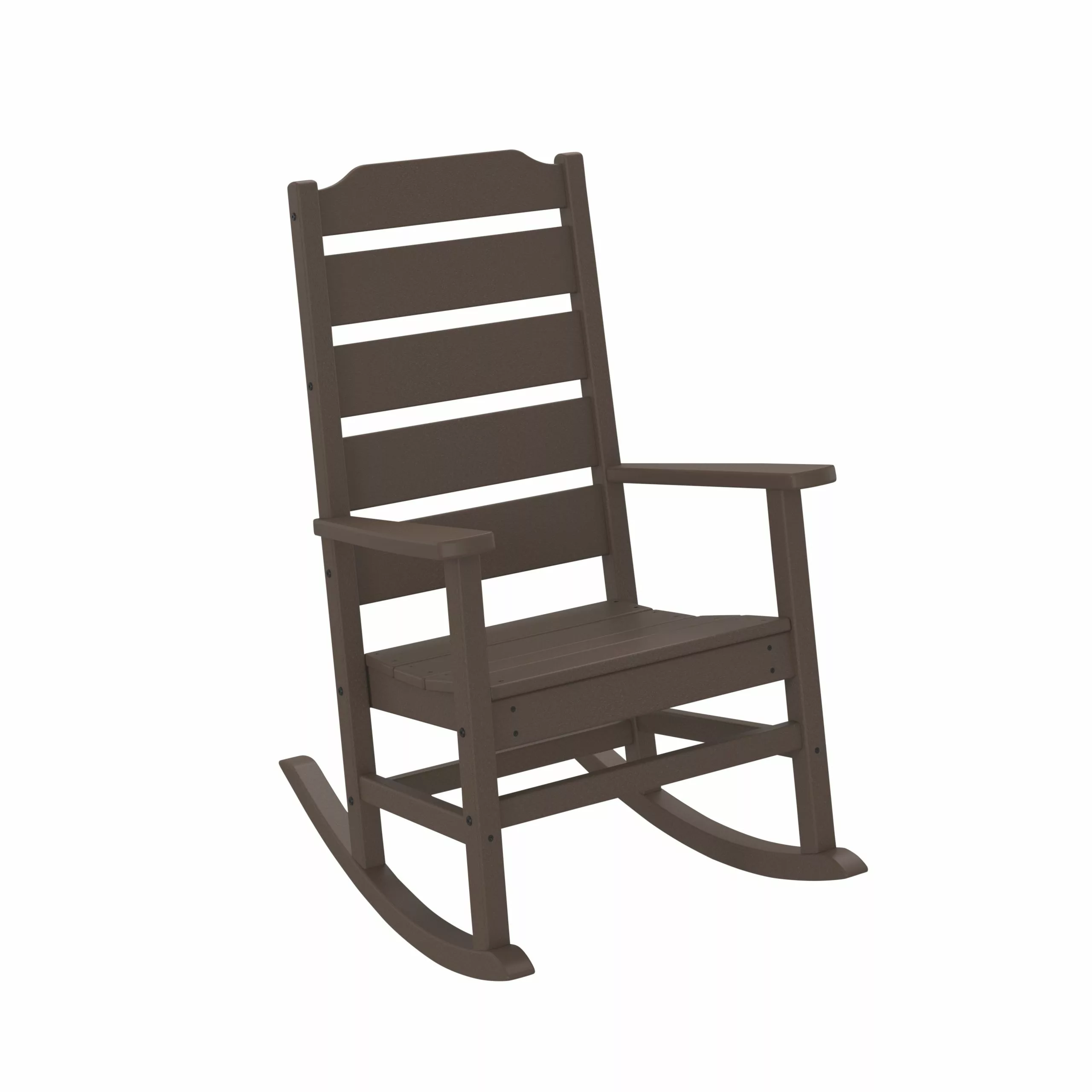 Allen + Roth Oakport Mahogany Plastic Rocking Chair 2 Allen + Roth Oakport Mahogany Plastic Rocking Chair - Image 2