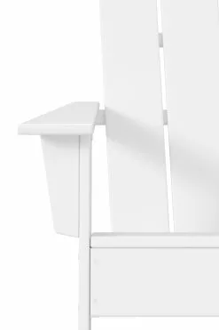 Allen + Roth Oakport White Plastic Adirondack Chair