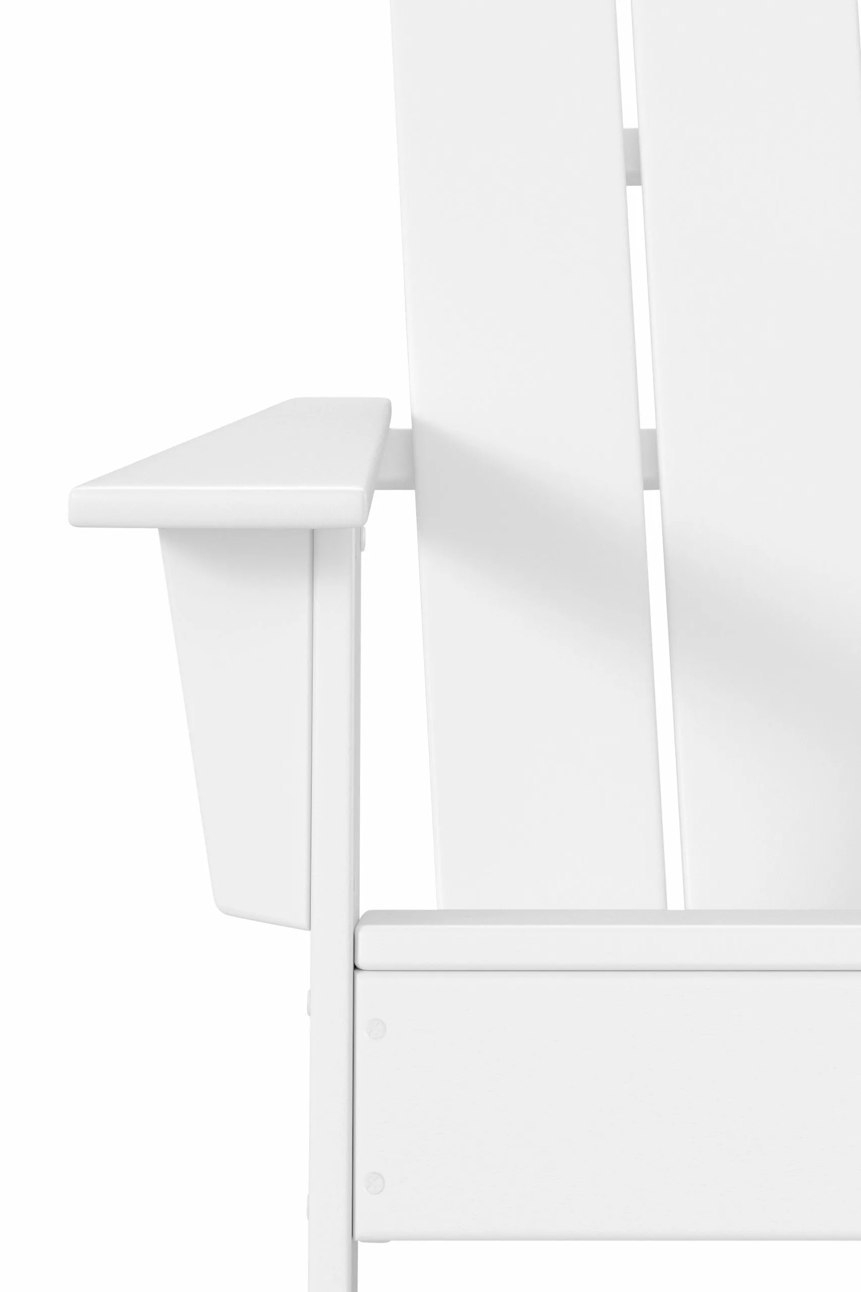 Allen + Roth Oakport White Plastic Adirondack Chair 1 Allen + Roth Oakport White Plastic Adirondack Chair