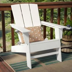 Allen + Roth Oakport White Plastic Adirondack Chair 11 Allen + Roth Oakport White Plastic Adirondack Chair -Allen + Roth Shop 330950501 AlternateImage5