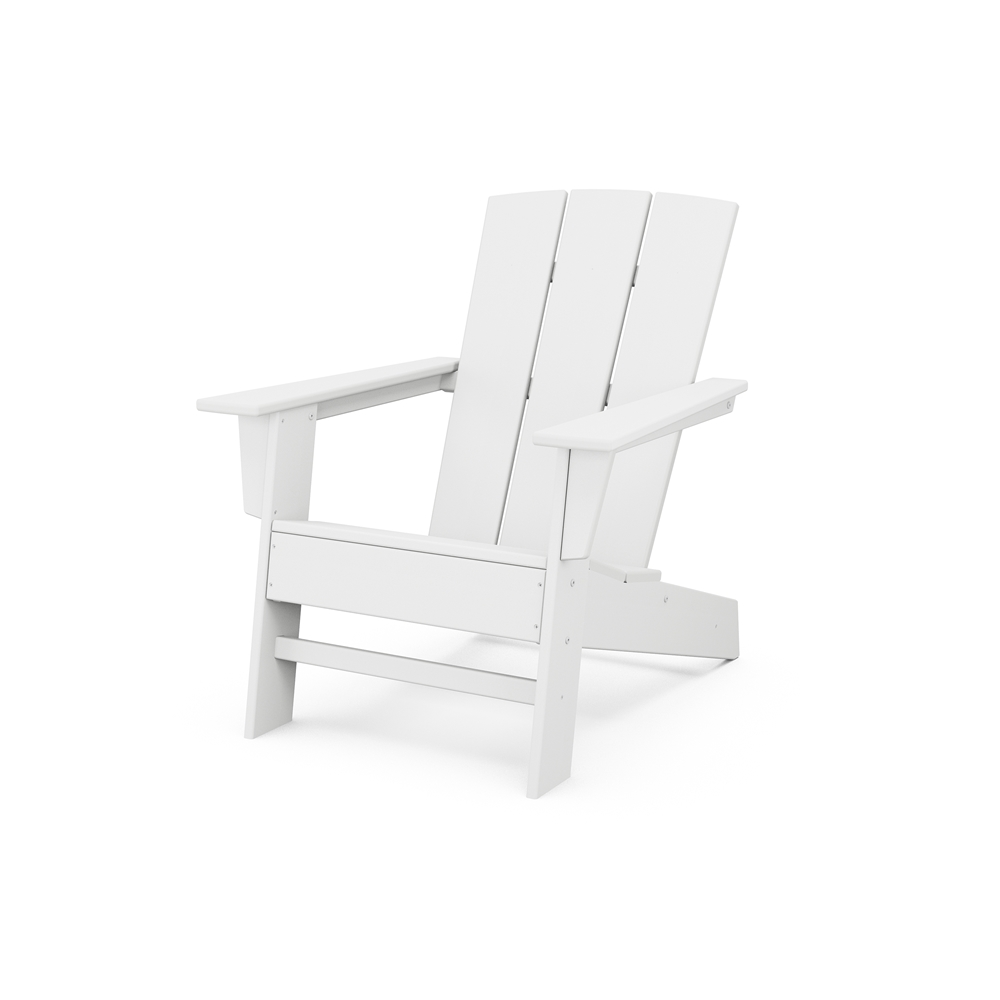 Allen + Roth Oakport White Plastic Adirondack Chair 4 Allen + Roth Oakport White Plastic Adirondack Chair - Image 4