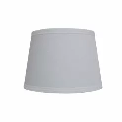 Allen + Roth 7-in X 10-in White Fabric Drum Lamp Shade