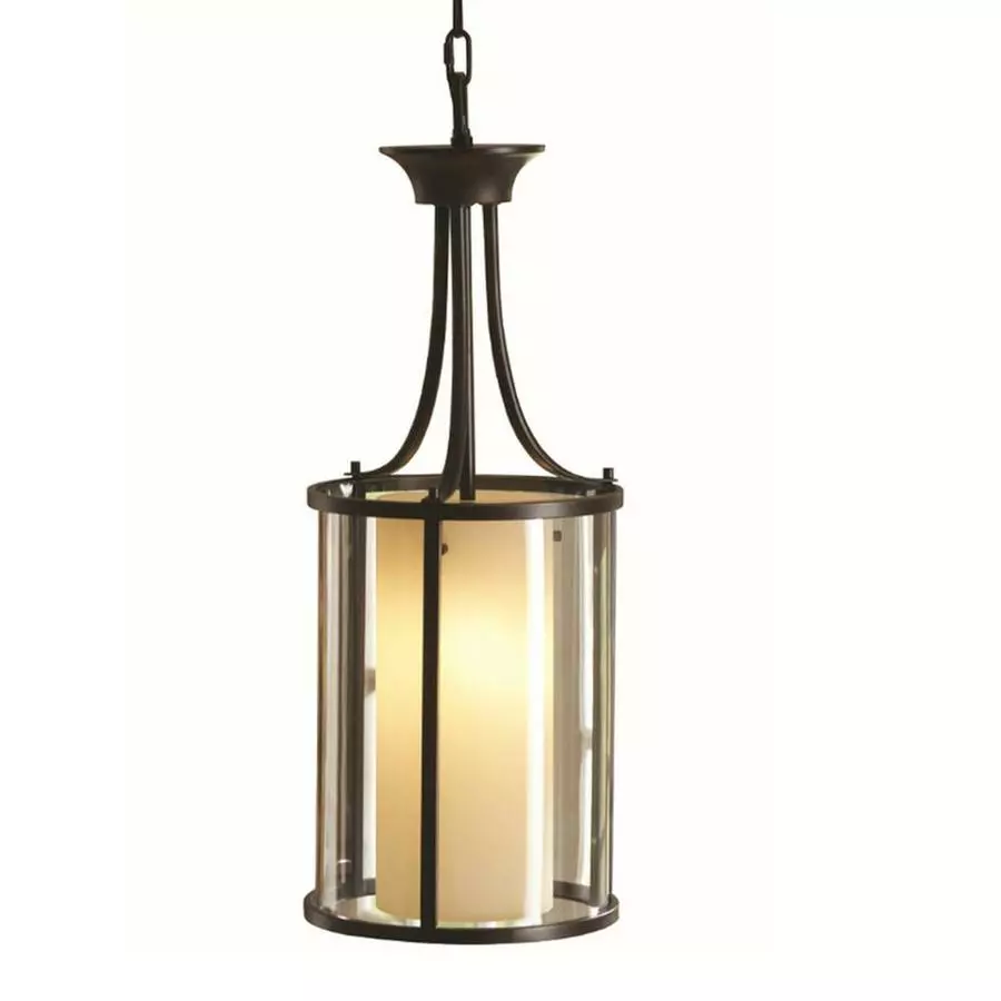 Allen + Roth Harpwell 9.06-in Oil-Rubbed Bronze Mediterranean Single Tinted Glass Pendant Light 5 Allen + Roth Harpwell 9.06-in Oil-Rubbed Bronze Mediterranean Single Tinted Glass Pendant Light - Image 5