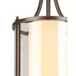 Allen + Roth Harpwell 9.06-in Oil-Rubbed Bronze Mediterranean Single Tinted Glass Pendant Light