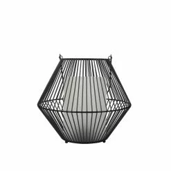 Allen + Roth Metal Glass Lantern Large