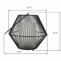 Allen + Roth Metal Glass Lantern Large -Allen + Roth Shop 4664670 61282358
