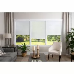 Allen + Roth 34-in X 72-in Light Filtering Recycled Polyester Cellular Shade - White