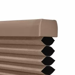 Allen + Roth 34-in X 64-in Brown Recycled Polyester Blackout Cellular Pleated Shade -Allen + Roth Shop 5248466 50358247