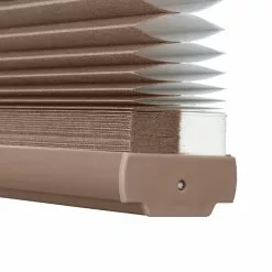 Allen + Roth 58-in X 64-in Brun Recycled Polyester Ligth Filtering Cellular Pleated Shade -Allen + Roth Shop 5248469 50358212