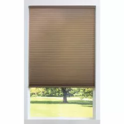 Allen + Roth 39-in X 64-in Light Filtering Brown Linen Cellular Shade -Allen + Roth Shop 5248484 50358511 001