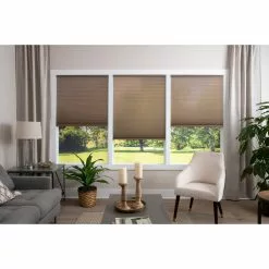 Allen + Roth 39-in X 64-in Light Filtering Brown Linen Cellular Shade -Allen + Roth Shop 5248484 50358539