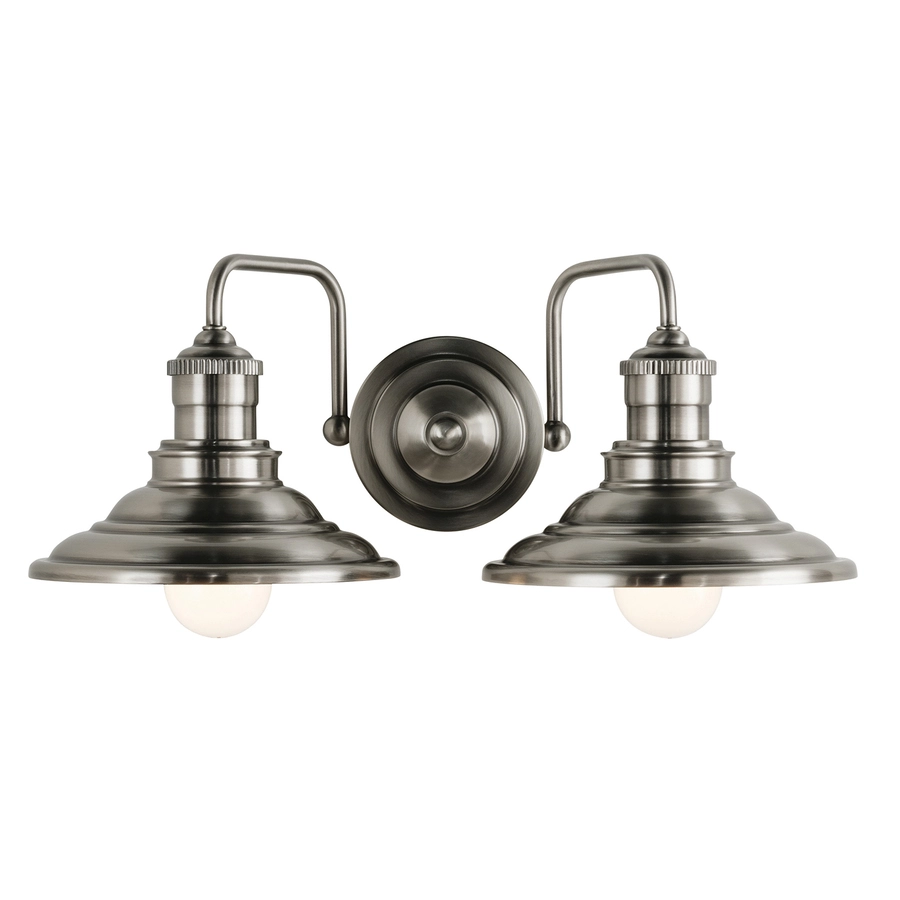 Allen + Roth 2-Light Hainsbrook Antique Pewter Standard Bathroom Vanity Light 1 Allen + Roth 2-Light Hainsbrook Antique Pewter Standard Bathroom Vanity Light