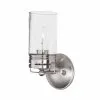 Allen + Roth Vallymede 5-in W 1-Light Brushed Nickel Farmhouse Vanity Light