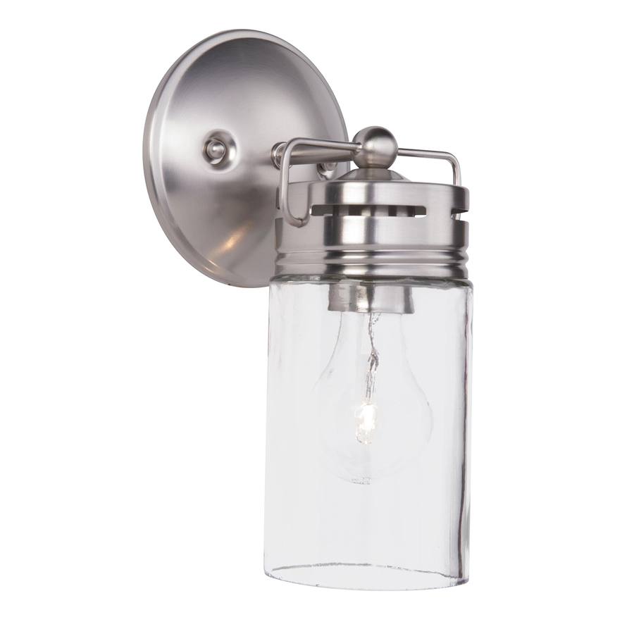 Allen + Roth Vallymede 5-in W 1-Light Brushed Nickel Farmhouse Vanity Light 4 Allen + Roth Vallymede 5-in W 1-Light Brushed Nickel Farmhouse Vanity Light - Image 4