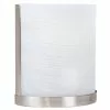 Allen + Roth Merington 6.5-in W 1-Light Brushed Nickel Pocket Wall Sconce